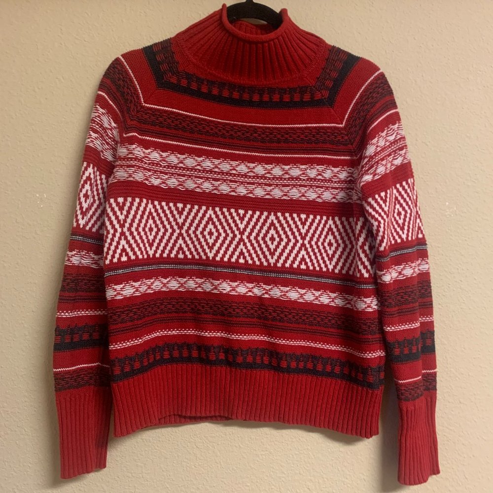Chaps Red Winter Sweater